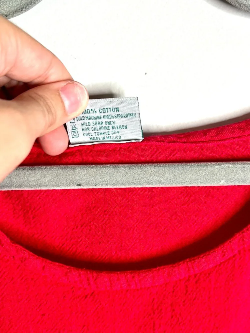 Oh My Gauze Cruise Asymmetrical Tunic Top 100% Cotton Lagenlook Red Boho Sz 2X - Picture 4 of 6